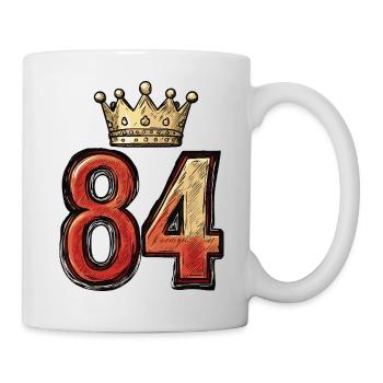 84 Nombre Couronne - Mug blanc - blanc - Droite