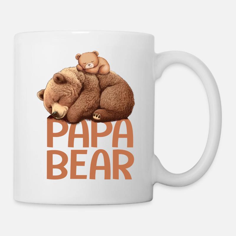 papa bear papa ours - Mug blanc - blanc