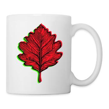 🍁 Customizable Autumn Leaf. Your colors, your style - Mug - white - Right