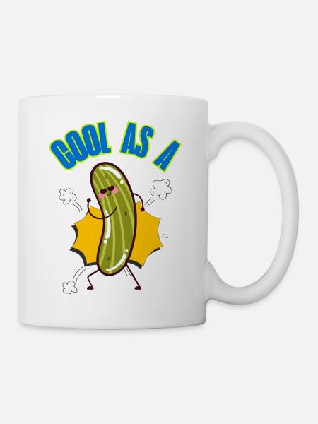 Cool_as_a_Cucumber saying phrases slang idiom - Mug - white
