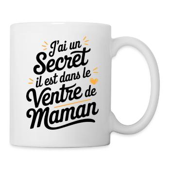 Schwangerschaftsankündigung für den zukünftigen Vater / die zukünftige Mutter - Tasse - Weiß - Rechts
