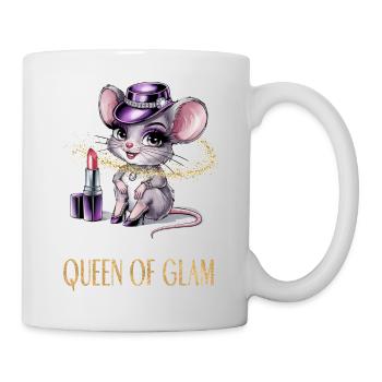 Reine du Glam Souris Mignonne - Mug blanc - blanc - Droite