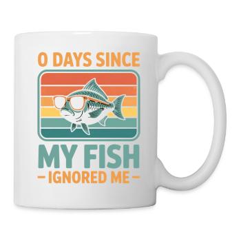 0 jours depuis que mon poisson m’a ignoré Amateur de poisson - Mug blanc - blanc - Droite