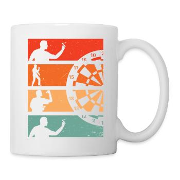Dart Sport Retro Dartpfeil - Mug - white - Right
