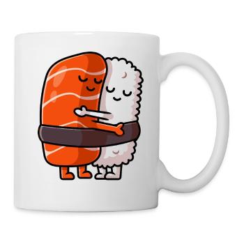 Kawaii thon sushi Étreindre-S’embrasser Maguro Câlins - Mug blanc - blanc - Droite