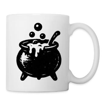 Hexenkessel Blubberzauber - Tasse - Weiß - Rechts