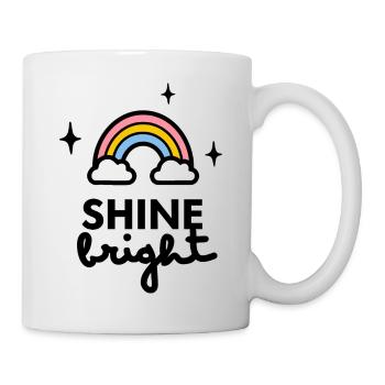 Shine Bright-Logo - Tasse - Weiß - Rechts