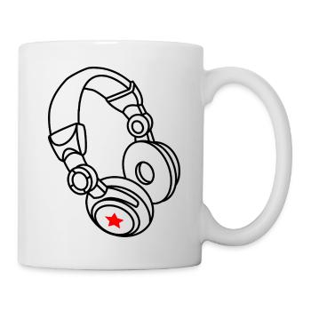 Headphones Star: Music & Party Vibes - Mug - white - Right