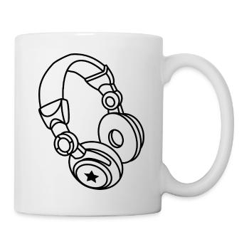 Headphones Star: Music & Party Vibes - Mug - white - Right