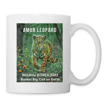 Amur Leopard – Rare Wildcat Korea DMZ - Mug - white - Right