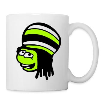 Frog Reggae Music Rasta Hair Hat Jamaica Fun - Mug - white - Right