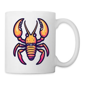 Hummer Krebs Halloween Comic Lustig - Tasse - Weiß - Rechts