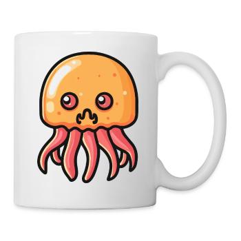 Méduse Halloween Bande dessinée drôle - Mug blanc - blanc - Droite