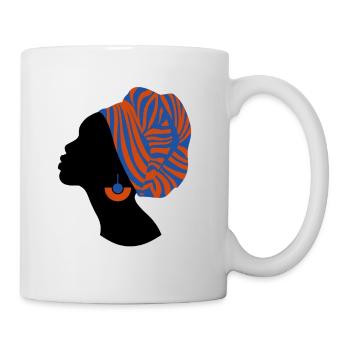 Femme Africaine Design Traditionnel Afrique - Mug blanc - blanc - Droite