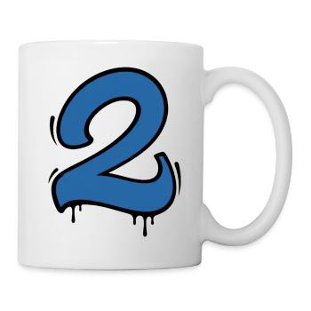 Graffiti Number 2 Blue - Mug - white - Right