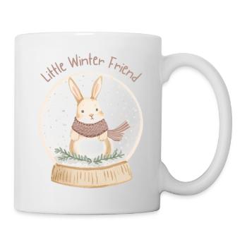 Snow Globe Bunny – Little Winter Friend - Mug - white - Right