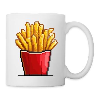 Pixel Pommes Box Fries - Tasse - Weiß - Rechts