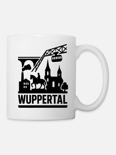 wuppertal silhouette - Tasse - Weiß