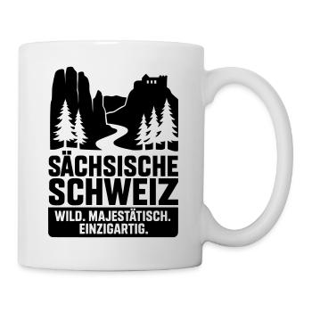 sächsische Schweiz - Tasse - Weiß - Rechts