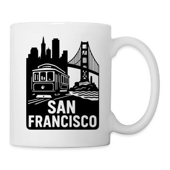 San Francisco Silhouette - Mug blanc - blanc - Droite