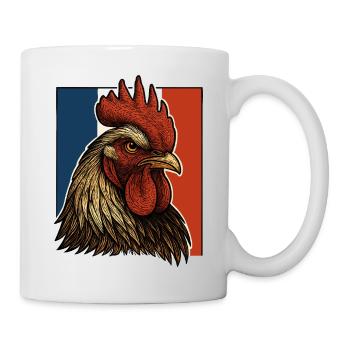 Coq flamboyant bleu blanc rouge - France Patriote - Mug blanc - blanc - Droite