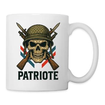 France - Casque militaire patriote - Mug blanc - blanc - Droite