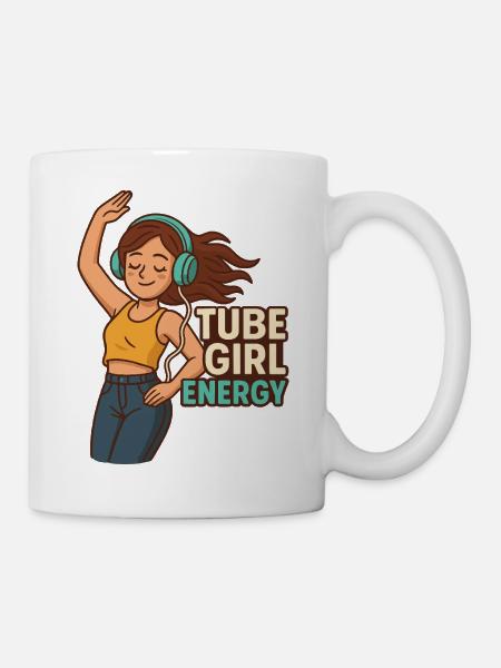 Tube Girl Energie - Tasse - Weiß