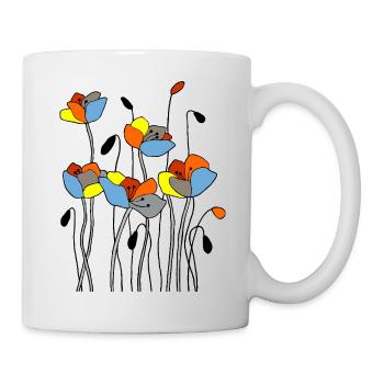 Fleur - Mug blanc - blanc - Droite