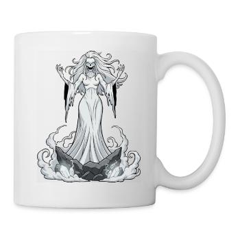 Banshee sur rochers de cristal - Mug blanc - blanc - Droite