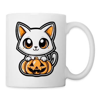 Cat Halloween Cat Comic - Mug - white - Right