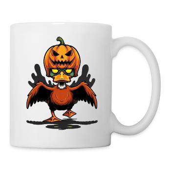 Funny Halloween Duck Costume Monster Zombie Pumpkin - Mug - white - Right