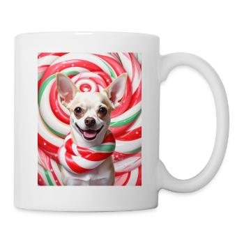 Candy Dog in Peppermix Background - Mug - white - Right