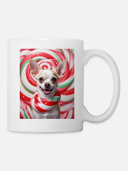 Candy Dog in Peppermix Background - Mug - white
