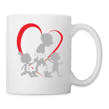 Opa ist der Allerbeste Opa mit Enkelkinder - Tasse - Weiß - Rechts