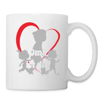 Grandma is the very best grandma with grandchildren - Mug - white - Right