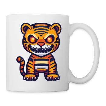 Tiger Halloween Zombie - Tasse - Weiß - Rechts