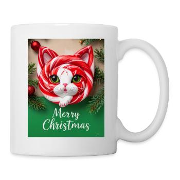 Christmas Cat Candy Cane Look - Mug - white - Right