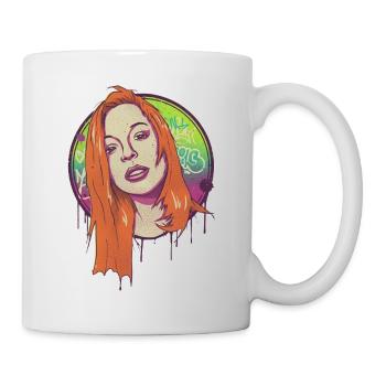 Fille de mon quartier - Portrait Graffiti - Mug blanc - blanc - Droite