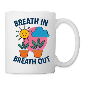 Souffle Soleil Plantes Motif - Mug blanc - blanc - Droite