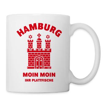 Hamburg – Moin Moin Ihr Plattfische Plattdeutsch R - Mug - white - Right