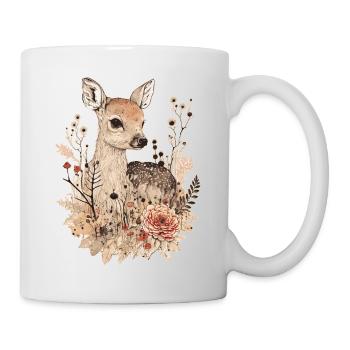 Reh - Tasse - Weiß - Rechts