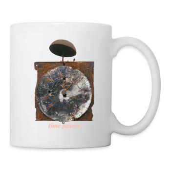 Rostige Uhr Zeit vergeht - Tasse - Weiß - Rechts