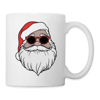 Santa with red sunglasses - Mug - white - Right