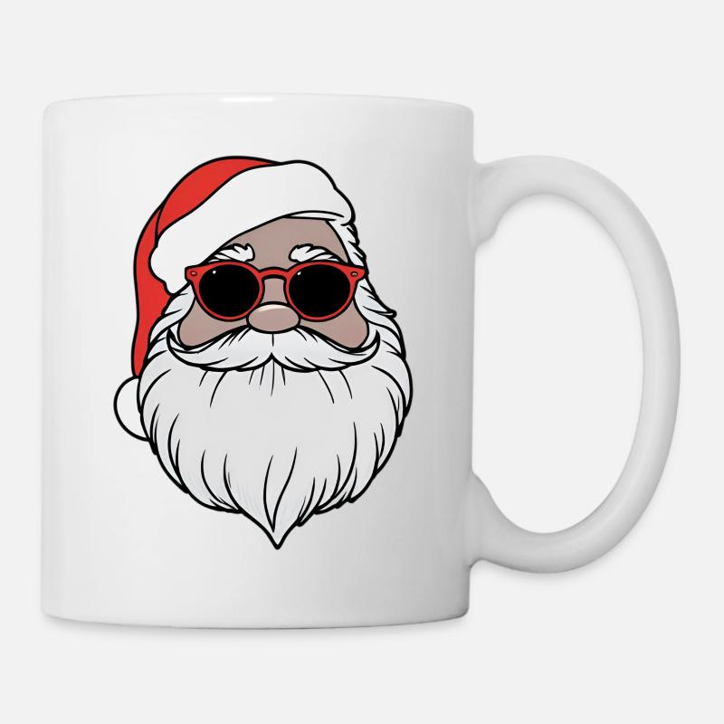 Santa with red sunglasses - Mug - white