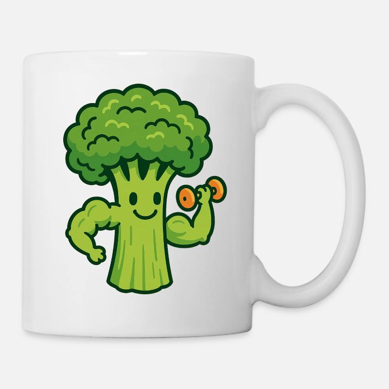 Brokkoli-Zuwächse - Tasse - Weiß