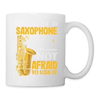 Saxofon - Tasse - Weiß - Rechts