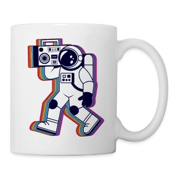 Rainbow Astronaut Radio - T-Shirt Drôle - Mug blanc - blanc - Droite