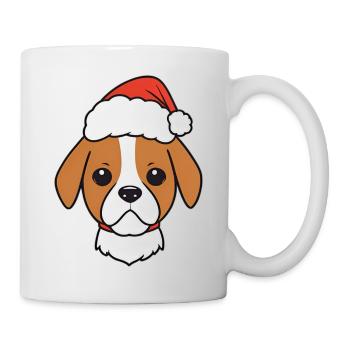 Beagle in Christmas look - Mug - white - Right