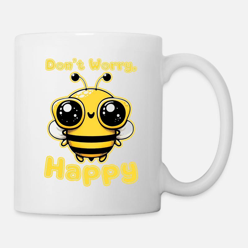 Dont Worry Bee Happy  - Mug - white