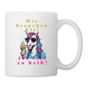 Einhorn Eis vs. Hitze - Mug - white - Right
